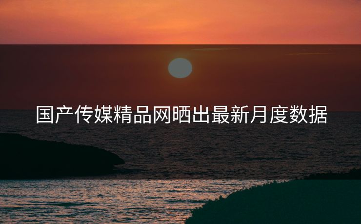 国产传媒精品网晒出最新月度数据