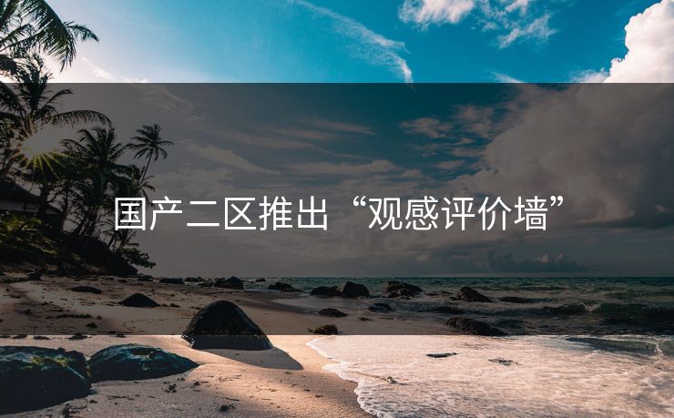 国产二区推出“观感评价墙”